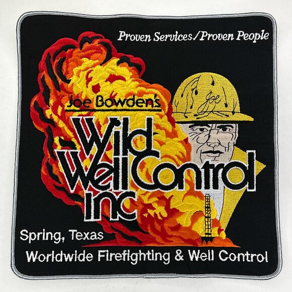 VTG Joe Bowden's Wild Well Control Inc. Large Oversized Back Patch 9"x9" - Picture 1 of 9